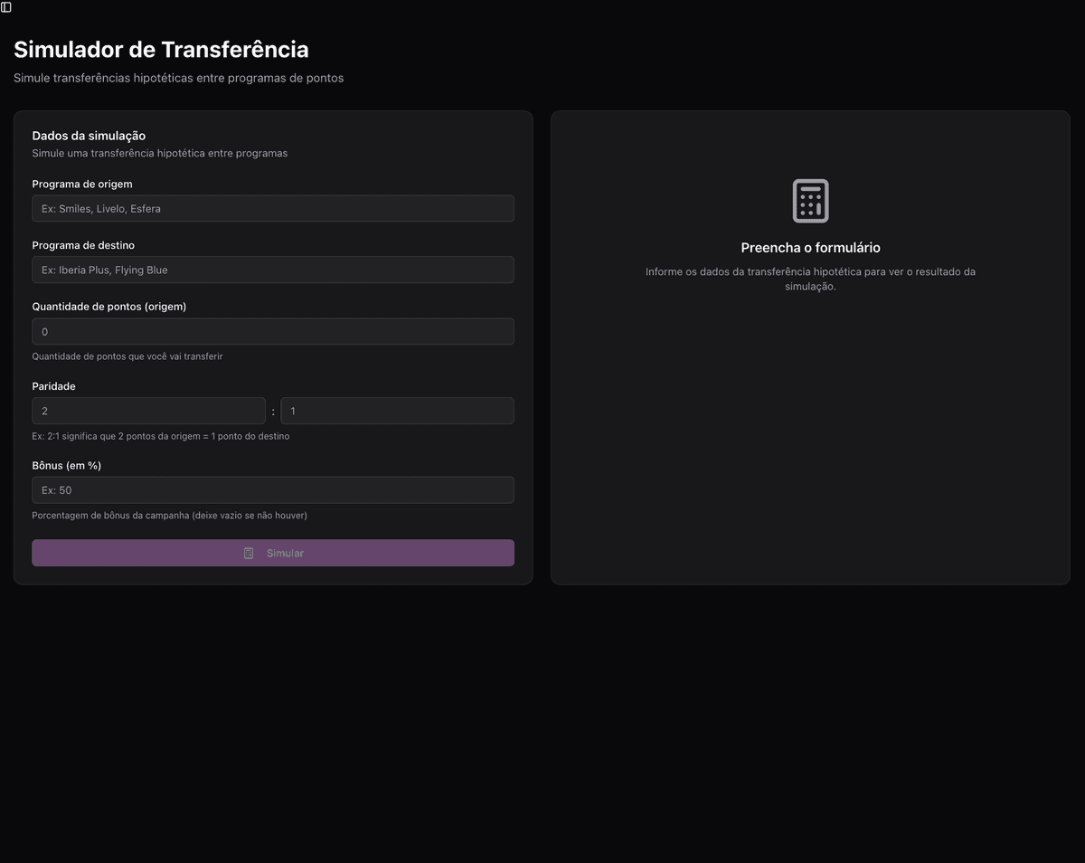 Dashboard do sistema